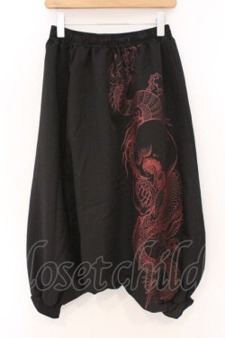 画像3: Qutie Frash / 龍ptレースアップサルエルパンツ  ブラック×レッド O-26-03-03-095-QU-PA-IG-OS