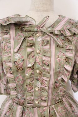 画像2: axes femme kawaii / RosyBear柄ワンピース M グリーン O-26-03-03-009-AX-OP-OW-OS