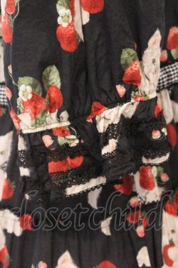 画像5: alcali / alcali × misako aoki/サイベリアンストロベリーワンピース  クロ O-26-03-03-012-LO-OP-OW-OS