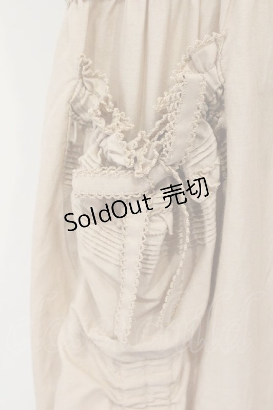 画像3: PINK HOUSE / フリル使いタブリエ  ベージュ O-26-03-03-015-LO-OP-OW-OS (3)