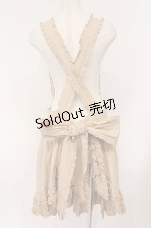 画像5: PINK HOUSE / フリル使いタブリエ  ベージュ O-26-03-03-015-LO-OP-OW-OS (5)