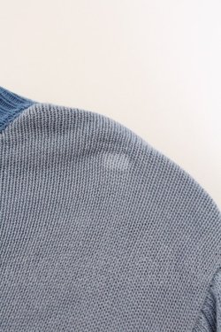 画像3: axes femme kawaii / クマ柄半袖ニットカーディガン  ブルー O-26-03-03-018-AX-TO-IG-OS