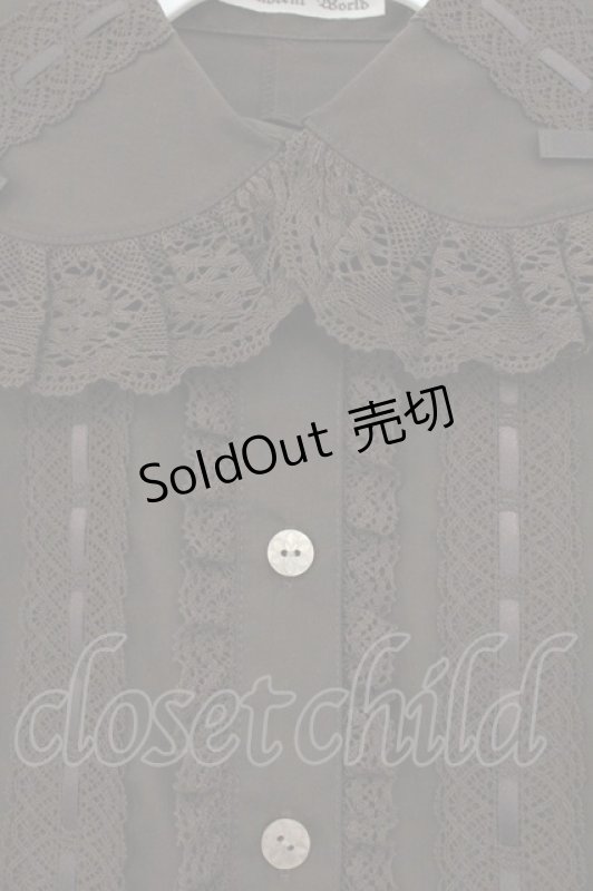 画像2: Innocent World / クラシカルリボンブラウス M ブラウン O-26-03-03-022-IW-BL-IG-OS (2)