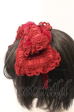 画像3: BABY,THE STARS SHINE BRIGHT / 別珍リボンカチューシャ  えんじ O-26-03-04-032-BA-AC-IG-OS