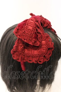 画像4: BABY,THE STARS SHINE BRIGHT / 別珍リボンカチューシャ  えんじ O-26-03-04-032-BA-AC-IG-OS