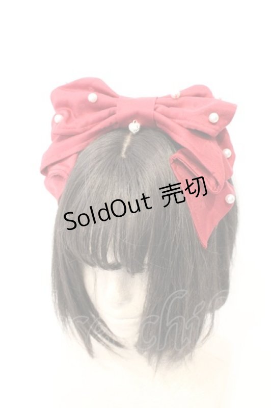 画像1: Angelic Pretty / 乙女リボンジャガードカチューシャ  アカ O-26-03-04-034-AP-AC-IG-ZT0308C (1)