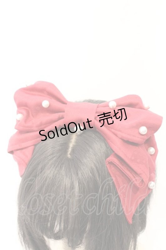 画像2: Angelic Pretty / 乙女リボンジャガードカチューシャ  アカ O-26-03-04-034-AP-AC-IG-ZT0308C (2)