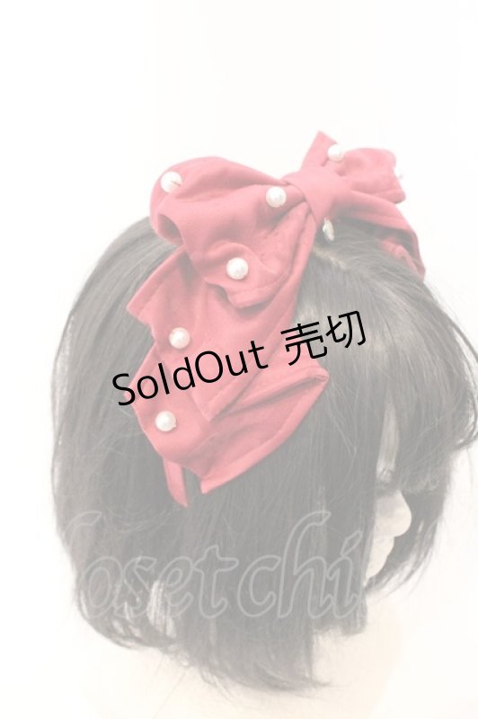 画像4: Angelic Pretty / 乙女リボンジャガードカチューシャ  アカ O-26-03-04-034-AP-AC-IG-ZT0308C (4)