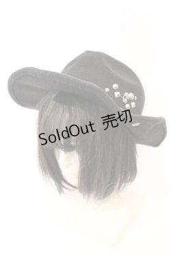 画像1: SEX POT ReVeNGe / スタッズフェルトハット  ブラック O-26-03-04-035-SP-ZA-IG-OS