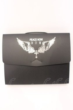 画像1: PEACE NOW / ファイルバッグ  ブラック O-26-03-04-038-PU-ZA-IG-OS