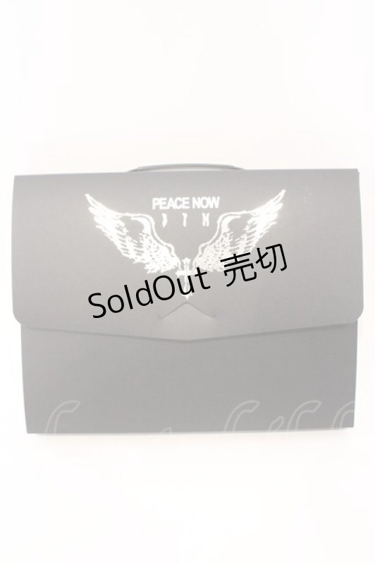 画像1: PEACE NOW / ファイルバッグ  ブラック O-26-03-04-038-PU-ZA-IG-ZT649 (1)