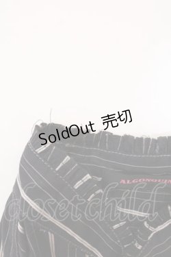 画像2: ALGONQUINS / ストライプ裾フリルシャツワンピース  ブラック O-26-03-04-043-AL-OP-IG-OS