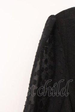 画像2: ALGONQUINS / プリーツカラー異素材ブラウス  ブラック O-26-03-04-045-AL-BL-IG-OS