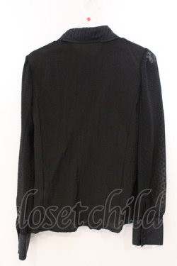 画像5: ALGONQUINS / プリーツカラー異素材ブラウス  ブラック O-26-03-04-045-AL-BL-IG-OS