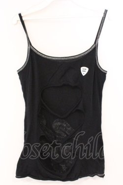 画像1: ALGONQUINS / プリントダメージキャミソール  ブラック O-26-03-04-046-AL-TO-IG-OS