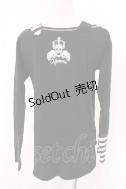 画像2: ALGONQUINS / サスペンダー風カットソー  ブラック×ホワイト O-26-03-04-049-AL-TO-IG-OS