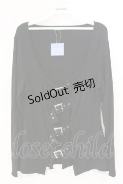 画像1: PUTUMAYO / ベルトカットカーディガン  ブラック O-26-03-04-050-PT-TO-IG-OS