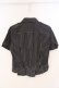 画像2: ALGONQUINS / ストライプ半袖ブラウス  ブラック O-26-03-04-051-AL-BL-IG-OS (2)