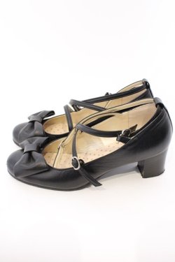 画像2: Leur Getter / 本革クロスストラップシューズ 23.5cm クロ O-26-03-04-008-LU-SH-OW-OS