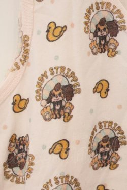 画像2: Candy Stripper / キャラクター総柄タンクトップ F ピンク O-26-03-04-058-PU-TO-IG-OS