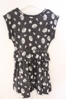 画像3: Candy Stripper / シェル柄カットワンピース 2 グレー O-26-03-04-060-PU-OP-IG-OS