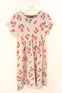 画像1: Candy Stripper / チェリーペペ半袖ワンピース 2 レッド系 O-26-03-04-064-PU-OP-IG-OS