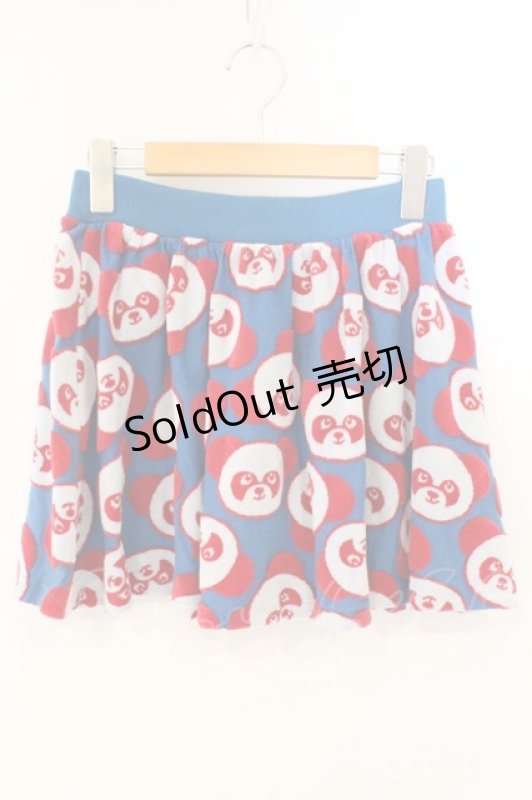 画像1: Candy Stripper / 起毛ペペフェースフレアーミニスカート 2 ブルー×レッド×ホワイト O-26-03-04-065-PU-SK-IG-ZT382 (1)