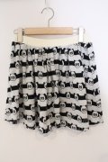 Candy Stripper / ペペボーダースカート  ブラック×オワイト O-26-03-04-067-PU-SK-IG-OS