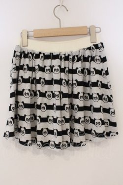 画像2: Candy Stripper / ペペボーダースカート  ブラック×オワイト O-26-03-04-067-PU-SK-IG-OS