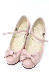 画像1: Leur Getter / リボン付本革シューズ 22.5cm ピンク O-26-03-04-009-LU-SH-OW-ZTK036 (1)