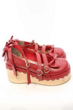 画像4: Chalmiere / 木底風パンプス L アカ O-26-03-04-010-0-SH-IG-OS