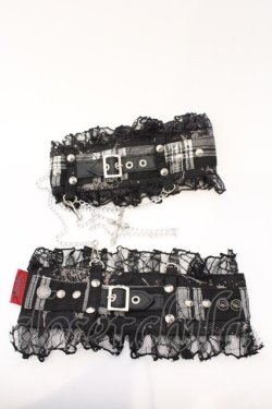 画像1: MAD / オリジナルプリント手枷  ブラック O-26-03-04-017-PU-ZA-IG-OS