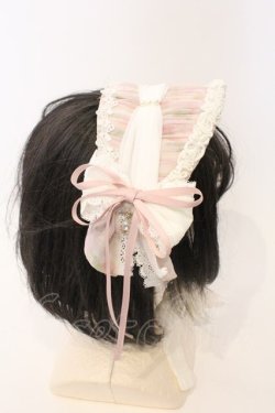 画像3: Hoshibako Works / フルール・ド・シフォン ハーフボンネット  ピンク O-26-03-04-027-LO-AC-IG-OS