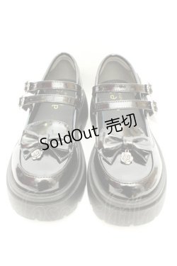 画像2: axes femme / Ｗストラップリボンローファー M クロ O-26-03-05-002-AX-SH-OW-OS