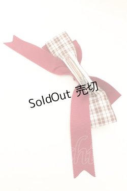 画像2: MERCI MEL / chocolate bear リボンクリップ  ワイン×ブラウン O-26-03-05-004-PU-AC-IG-OS