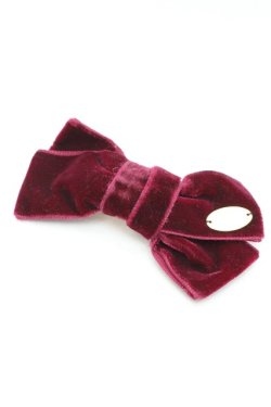 画像1: Leur Getter / ベルベットリボンバレッタ  ワイン O-26-03-05-007-LU-AC-IG-OS