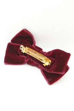 画像2: Leur Getter / ベルベットリボンバレッタ  ワイン O-26-03-05-007-LU-AC-IG-OS
