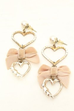 画像2: LIZ LISA / ハートリボンピアス  ピンク O-26-03-05-011-LO-AC-IG-OS