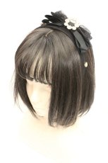 画像1: LIZ LISA / レースリボンカチューシャ  クロ O-26-03-05-017-LO-AC-IG-ZT651-F001 (1)