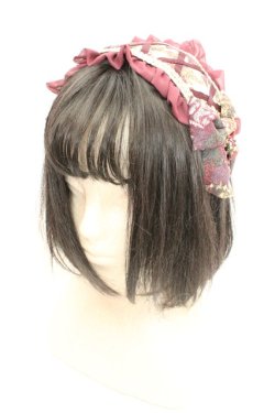 画像1: metamorphose / ゴブランブーケカチューシャ  アカ系 O-26-03-05-019-ME-AC-OW-OS