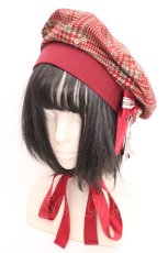 画像1: metamorphose / tailor's bear ベレー帽  アカ系 O-26-03-05-026-ME-AC-OW-ZT485 (1)