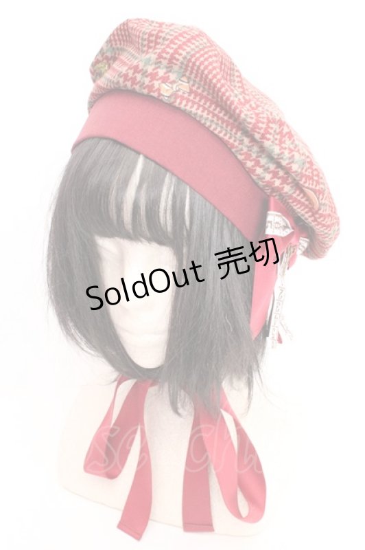 画像1: metamorphose / tailor's bear ベレー帽  アカ系 O-26-03-05-026-ME-AC-OW-ZT485 (1)