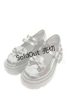 画像1: axes femme / Ｗストラップリボンローファー M クロ O-26-03-05-002-AX-SH-OW-OS