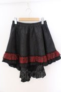 Qutie Frash / 2022プレミアム黒華 パニエスカート  ブラック×レッド O-26-03-06-037-QU-SK-IG-OS