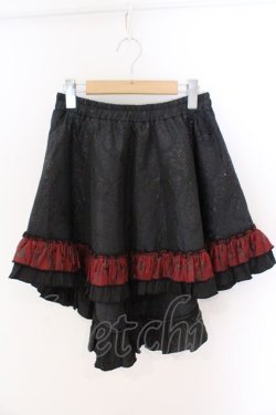 画像1: Qutie Frash / 2022プレミアム黒華 パニエスカート  ブラック×レッド O-26-03-06-037-QU-SK-IG-OS