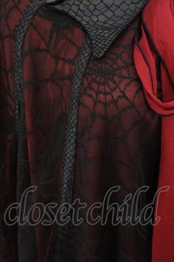 画像2: Qutie Frash / コウモリポンチョ  レッド×ブラック O-26-03-06-043-QU-TO-IG-OS