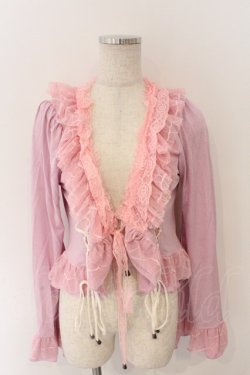 画像1: Qutie Frash / ショートボレロ  ピンク O-26-03-06-044-QU-TO-IG-OS