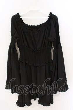 画像2: Qutie Frash / オフショルチュニック  ブラック O-26-03-06-047-QU-TO-IG-OS