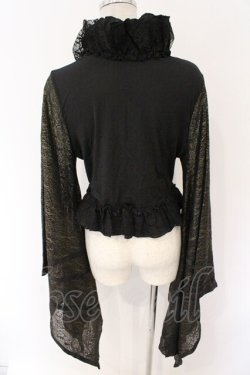 画像2: Qutie Frash / コウモリ袖ショートボレロ  ブラック×ゴールド O-26-03-06-049-QU-TO-IG-OS