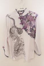 画像1: Qutie Frash / ４店舗限定チャイナT  ホワイト×パープル O-26-03-06-050-QU-TS-IG-OS (1)